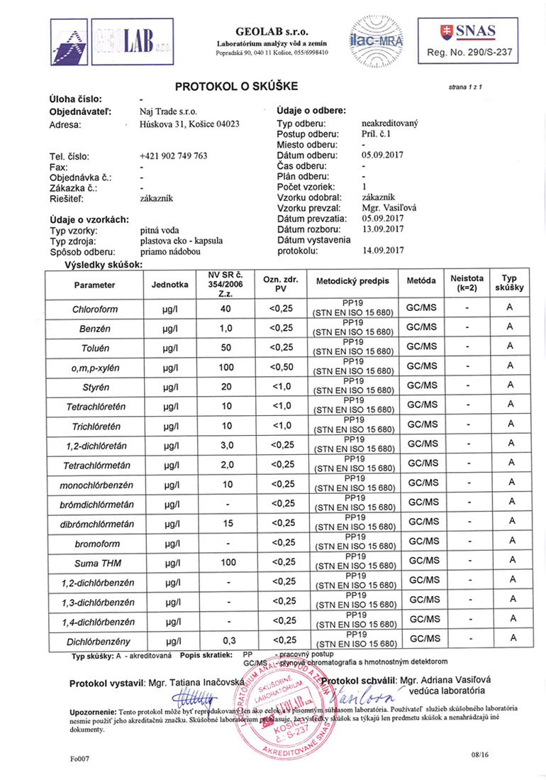 certificado de cápsula eko